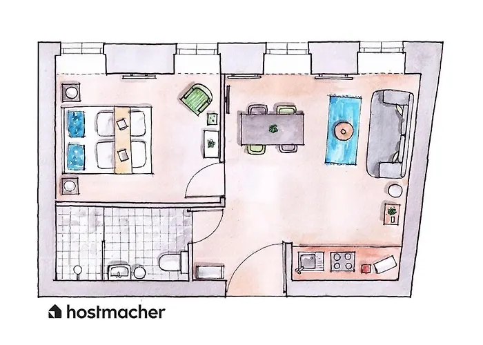 Апартаменти Sleek 1br Flat Near Center By Hm